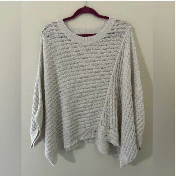 Anthropologie Pilcro knit distressed open stitch sweater size 2X - Picture 3 of 4